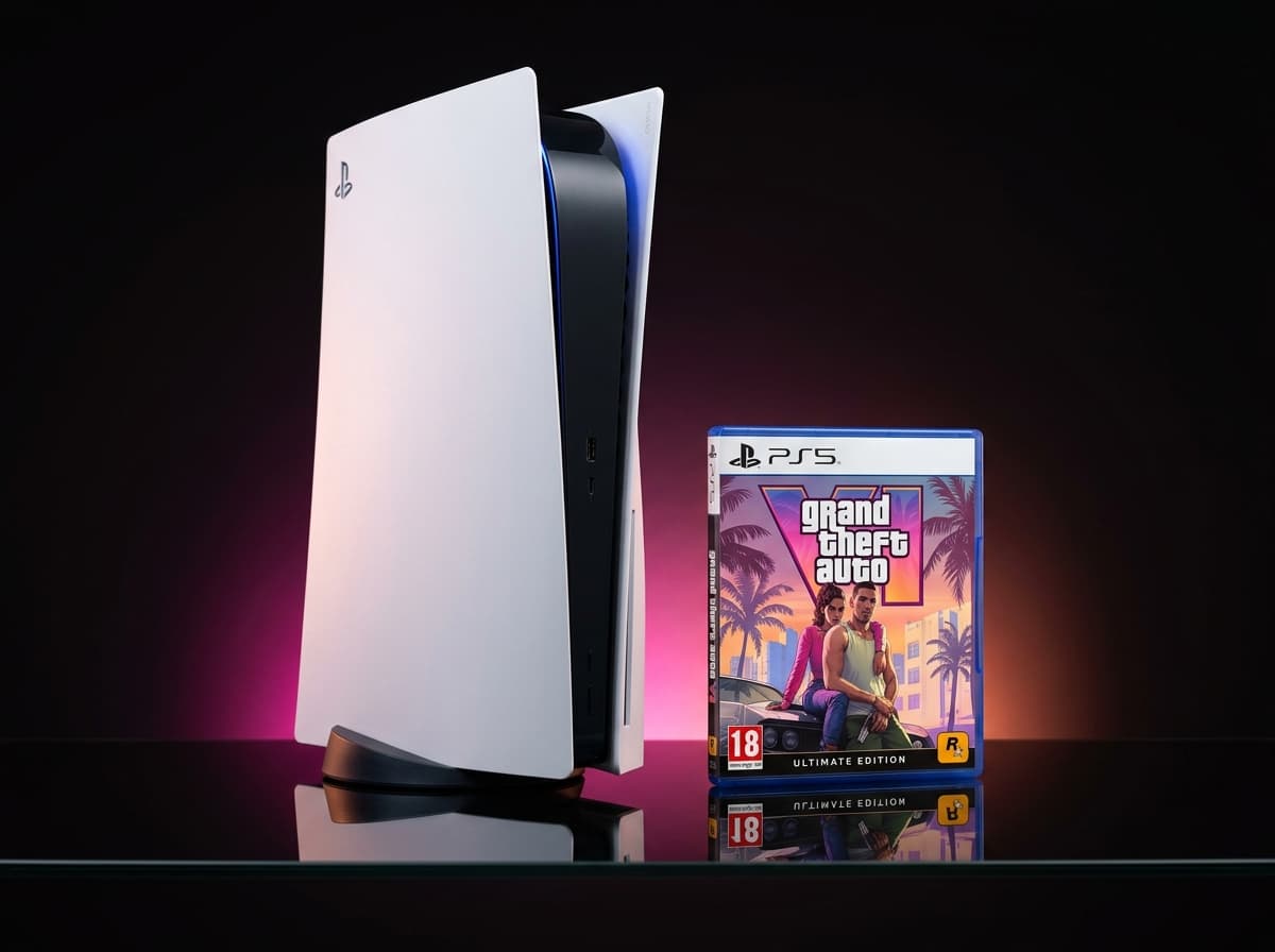 PlayStation 5 and GTA VI disc mockup